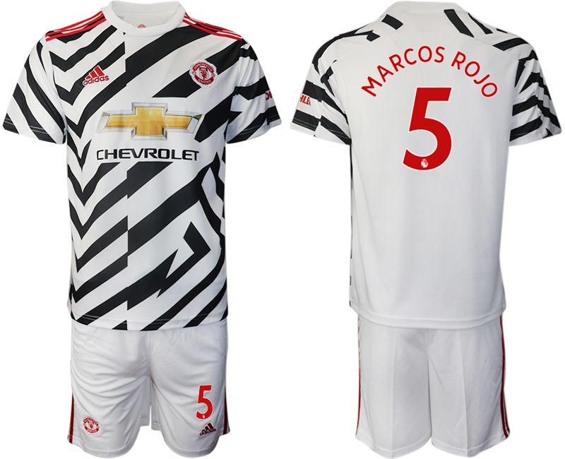 Men 2020-2021 club Manchester united away #5 white Soccer Jerseys
